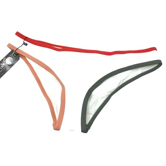 Tavik Jayden Full Swim Bottom Color Blocked White Hibiscus Size Large NEW - Picture 1 of 8